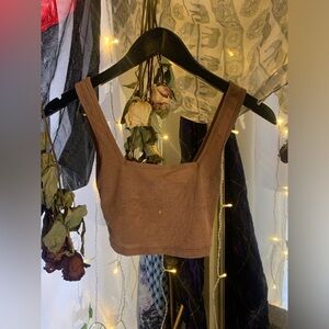 tan crop top